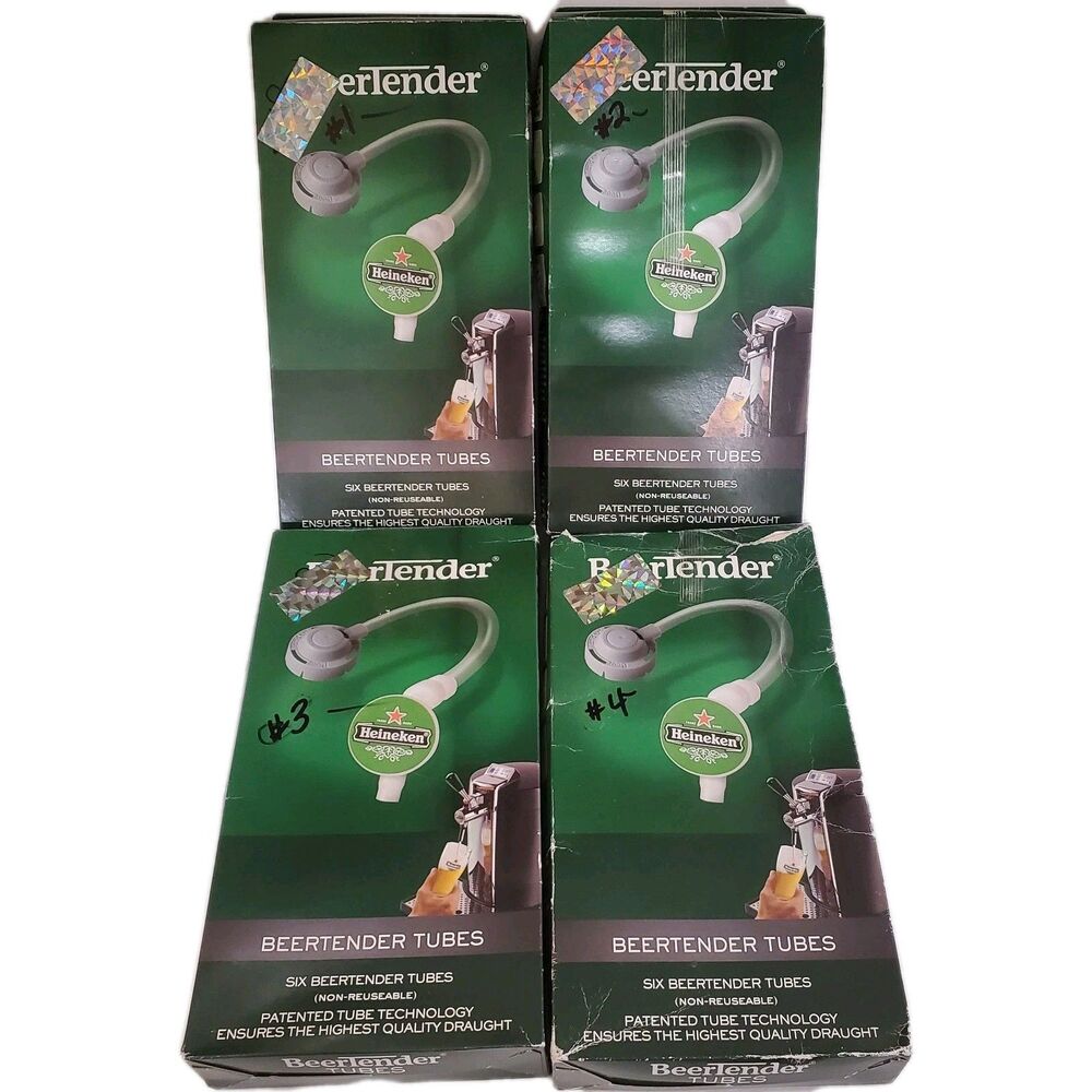 Heineken Krups Beertender Tubes New 4 Boxes = 24 Sealed Tubes